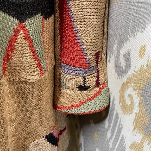 Ralph Lauren Handknit Southwestern Indian Blanket Patchwork Cardigan Sweater - Picture 13 of 16